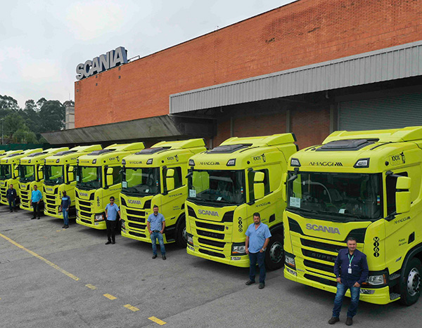 AMAGGI recebe primeiros caminhões Scania movidos a B100